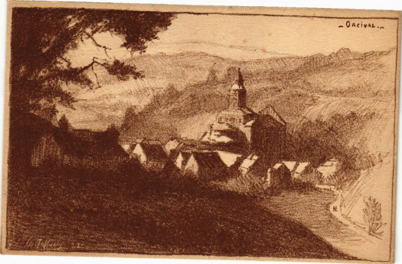 Carte postale ancienne Orcival à Orcival