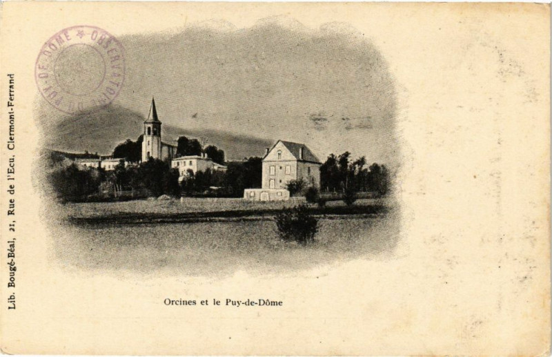 Carte postale ancienne Orcines et le Puy-de-Dome à Orcines