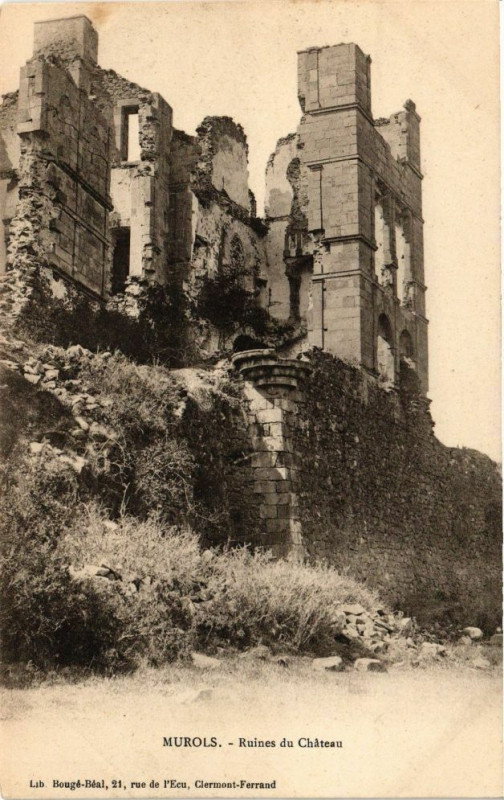 Carte postale ancienne Murols - Ruines du Chateau à Murol