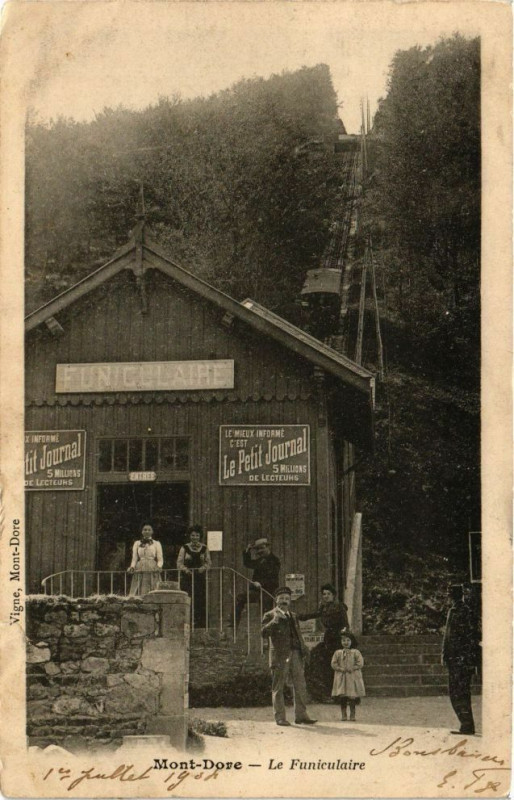 Carte postale ancienne Mont-Dore - Le Funiculaire à Mont-Dore