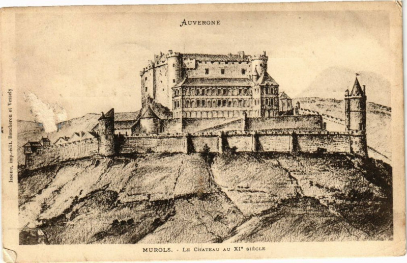Carte postale ancienne Auvergne - Murols - Le Chateau au Xi siecle à Murol