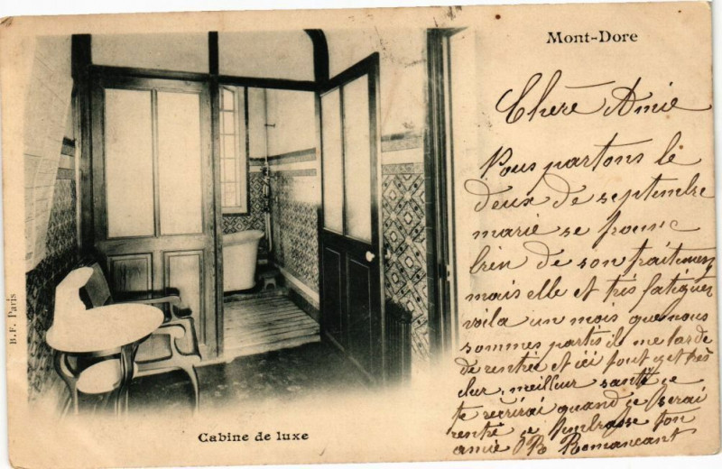 Carte postale ancienne Mont-Dore - Cabine de luxe à Mont-Dore