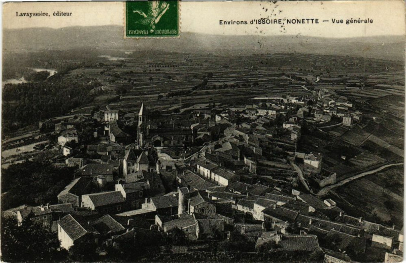 Carte postale ancienne Env. d'Irroire Nonette - Vue générale