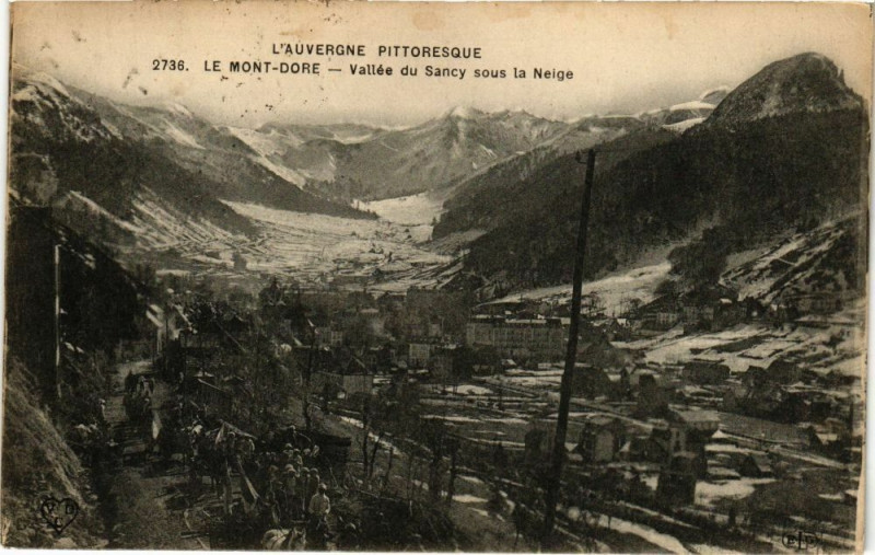 Carte postale ancienne L'Auvergne Pitt....Le Mont-Dore - Vallée du Sancy sous la Neige à Mont-Dore