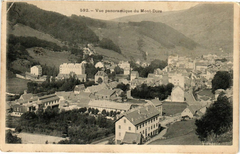 Carte postale ancienne Vue panoramique du Mont-Dore à Mont-Dore