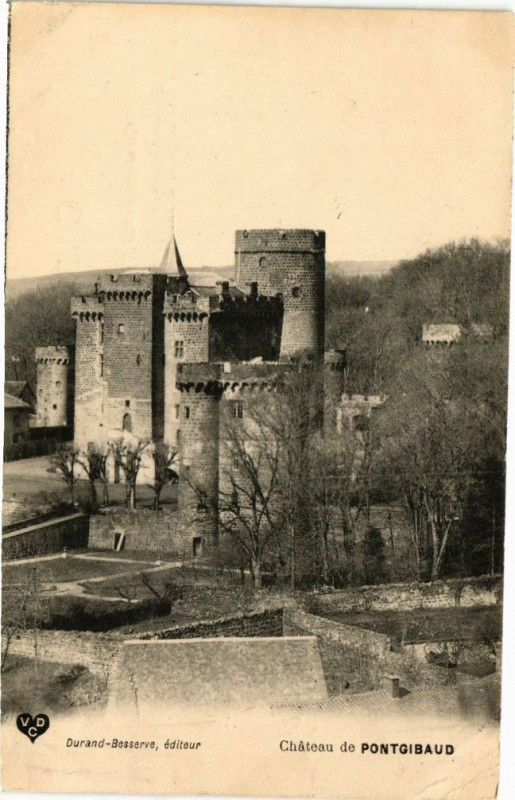 Carte postale ancienne Chateau de Pontgibaud à Pontgibaud