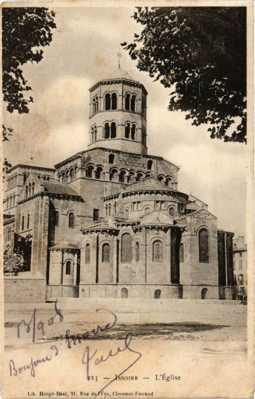 Carte postale ancienne Issoire - L'Eglise à Issoire