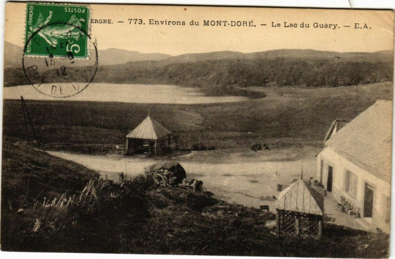 Carte postale ancienne Auvergne - Env. de Mont-Dore - Le Lac de Guery à Mont-Dore
