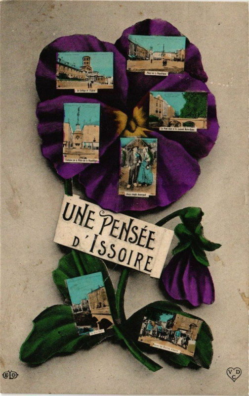 Carte postale ancienne Une Pensée d'Issoire à Issoire