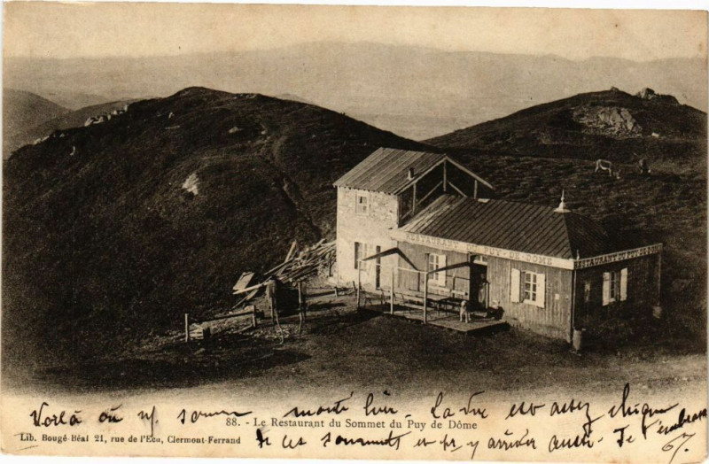 Carte postale ancienne Le Restaurant du Sommet du Puy-de-Dome