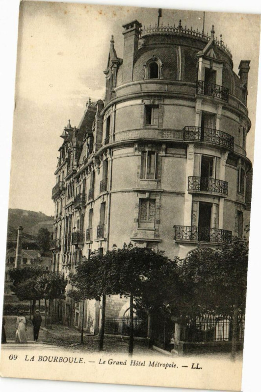 Carte postale ancienne La Bourboule - Le Grand Hotel Metropole à La Bourboule