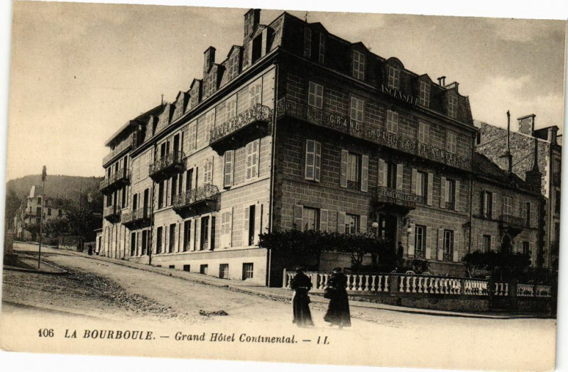Carte postale ancienne La Bourboule - Grand Hotel Continental à La Bourboule