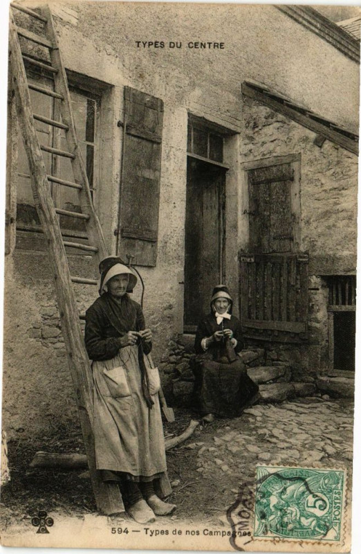 Carte postale ancienne Type du Centre - Types de nos Campegnée
