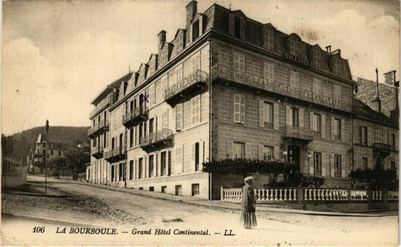 Carte postale ancienne La Bourboule - Grand Hotel Continental à La Bourboule