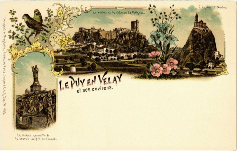 Carte postale ancienne Litho Le Puy en Velay - Le Puy en Velay et ses Env. au Puy-en-Velay