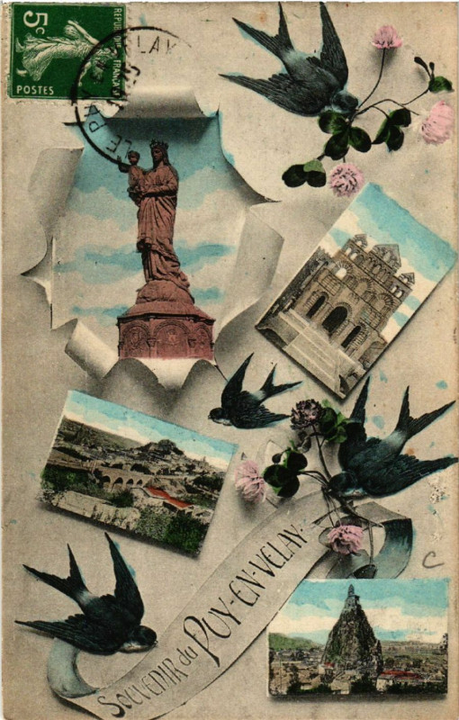 Carte postale ancienne Souvenir du Puy-en-Velay
