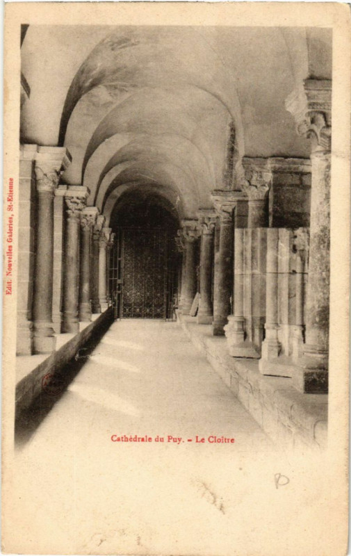 Carte postale ancienne Cathedrale du Puy - Le Cloitre