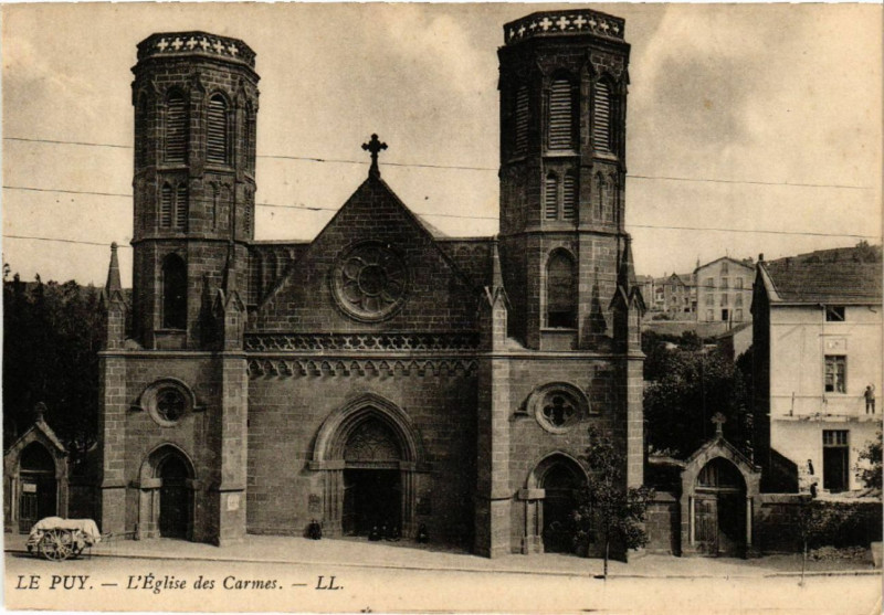 Carte postale ancienne Le Puy - L'eglise des Carmes