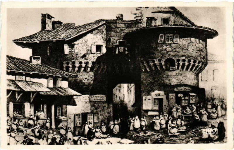 Carte postale ancienne Le Puy-en-Velay (H.-L.) alt 630 m - L'Ancienne Porte Pannnessac au Puy-en-Velay