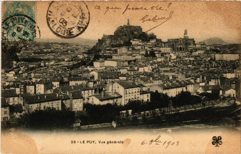 Carte postale ancienne Le Puy - Vue generale