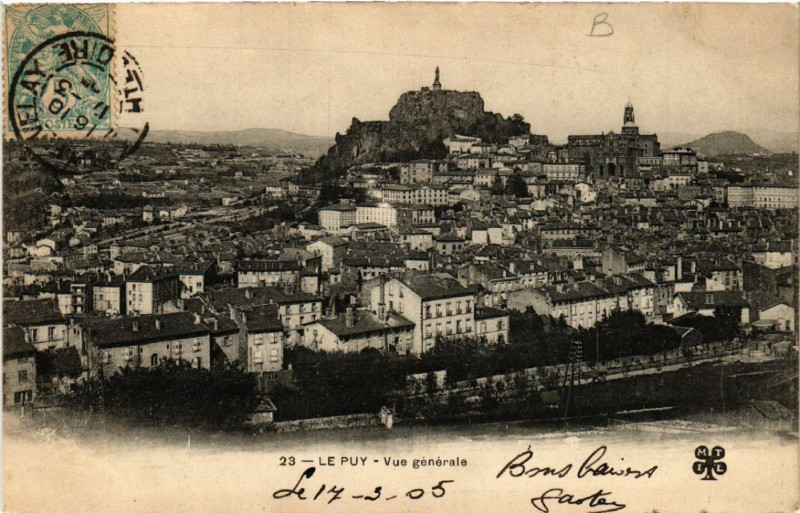 Carte postale ancienne Le Puy - Vue generale