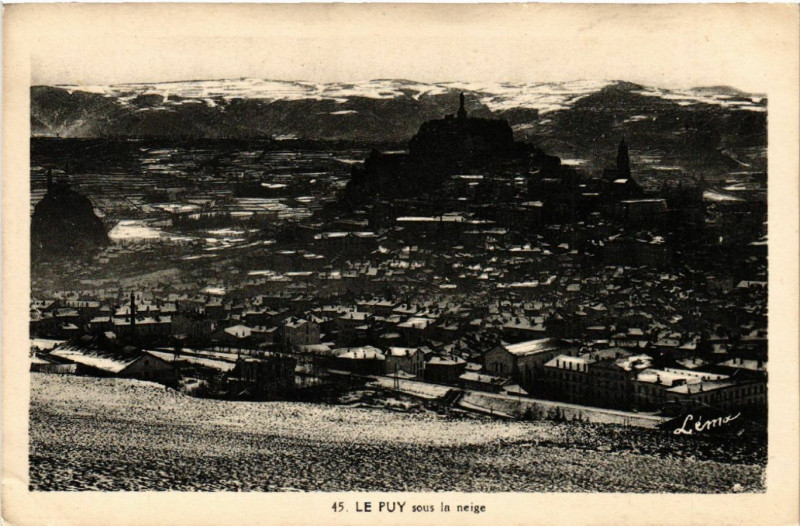 Carte postale ancienne Le Puy sous la neige