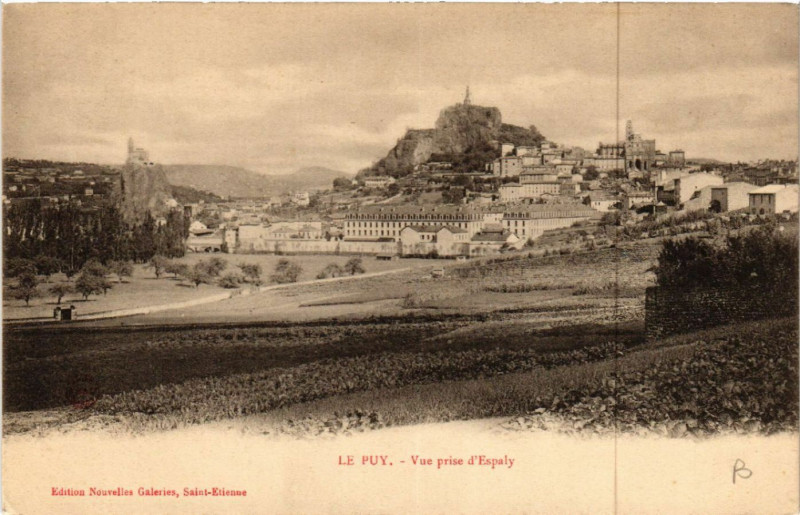 Carte postale ancienne Le Puy - Vue prise d'Espaly