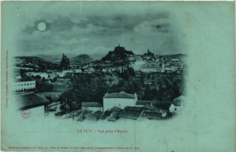 Carte postale ancienne Le Puy - Vue prise d'Espaly