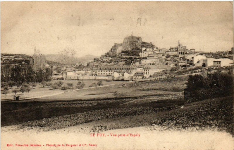 Carte postale ancienne Le Puy - Vue prise d' Espaly