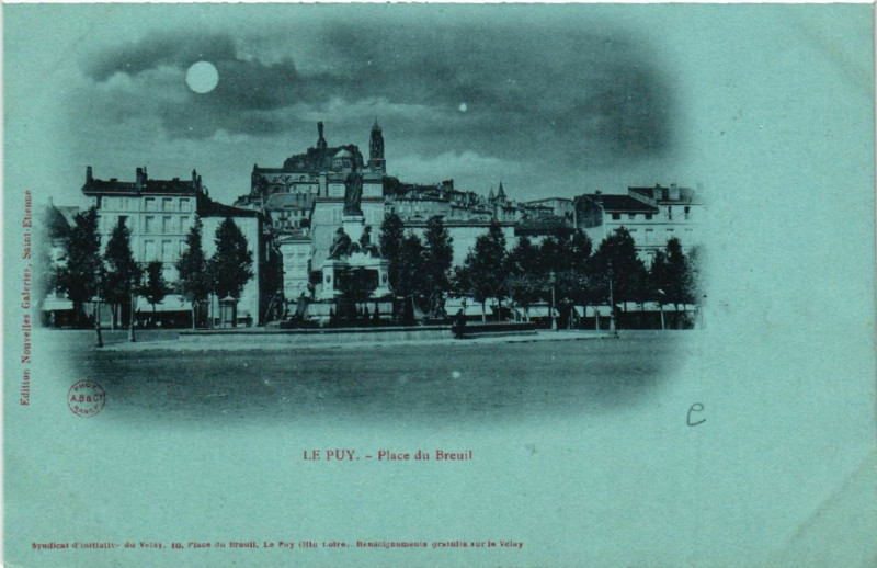 Carte postale ancienne Le Puy - Place de Breuil