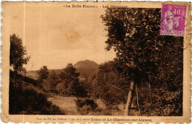 Carte postale ancienne La Belle France - Les Cevennes - Vue du Pic du Lisieux (1391 m)