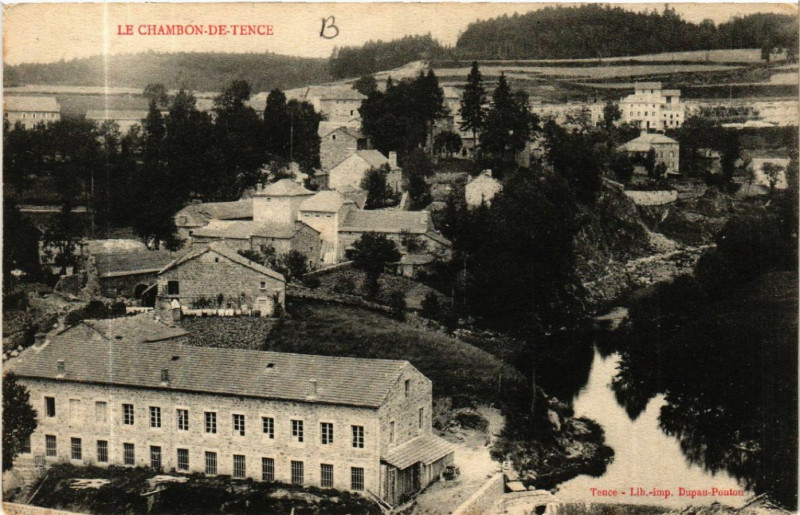 Carte postale ancienne Le Chambon-de-Tence à Tence