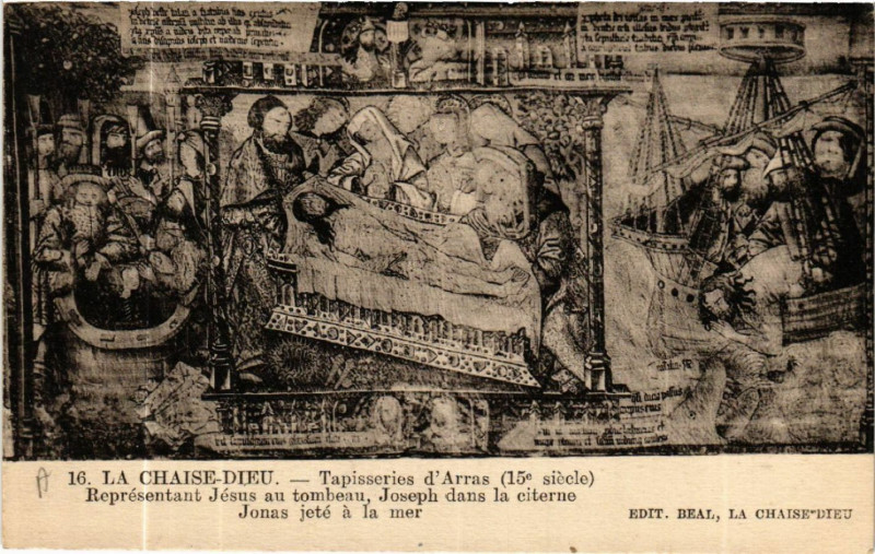 Carte postale ancienne La Chaise-Dieu - Tapisseries d'Arras (15 s.) - Representant Jesus à La Chaise-Dieu