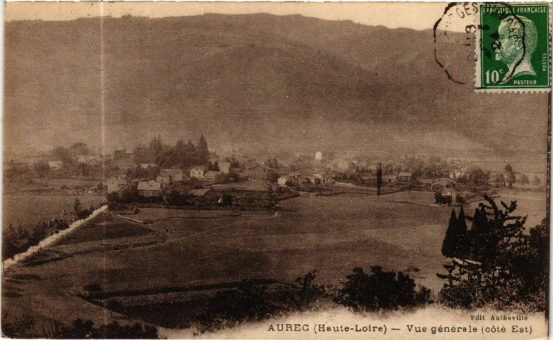 Carte postale ancienne Aurec (Haute-Loire) - Vue generale (cote Est)