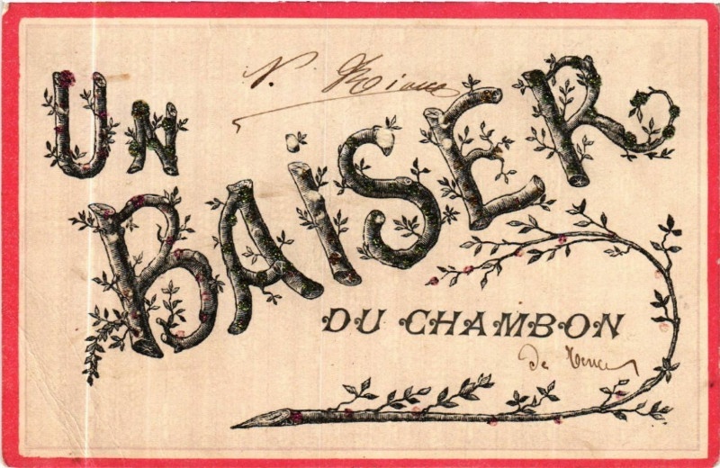 Carte postale ancienne Un Baisier de Chambon