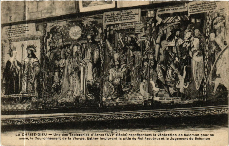 Carte postale ancienne La Chaise-Dieu - Une des Tapisseries d'Arres (Xvi s.) representant à La Chaise-Dieu