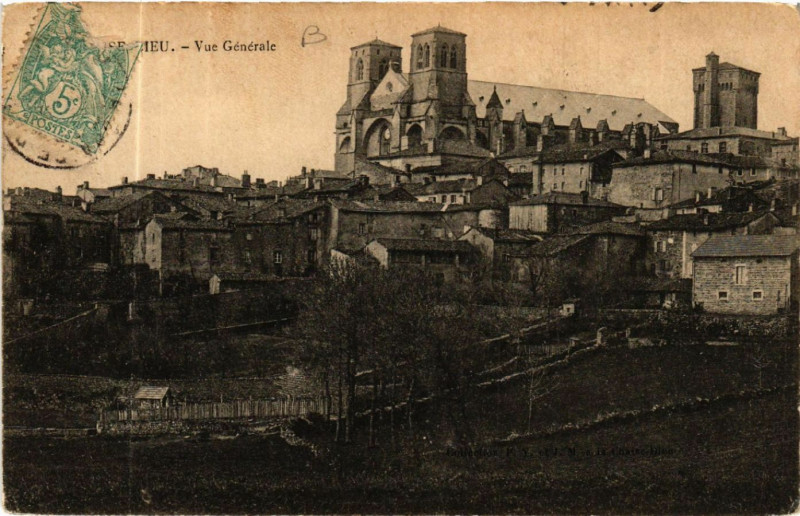 Carte postale ancienne La Chaise-Dieu - Vue générale à La Chaise-Dieu