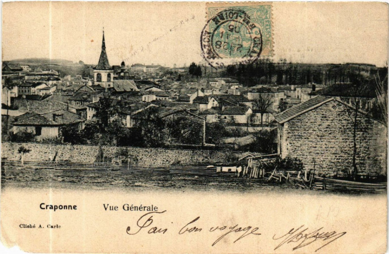 Carte postale ancienne Craponne - Vue générale