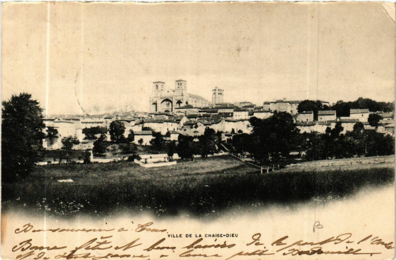 Carte postale ancienne Ville de la Chaise-Dieu à La Chaise-Dieu