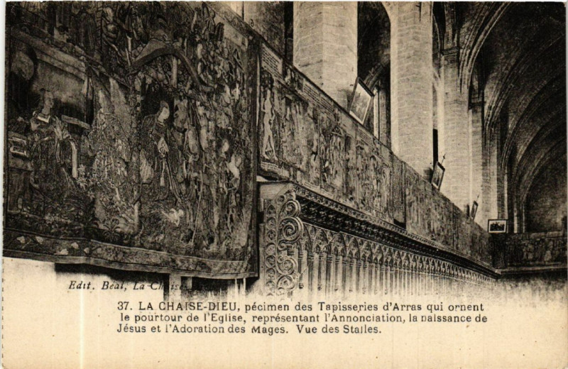 Carte postale ancienne La Chaise-Dieu pecimen des Tapisseries d'Arras qui ornent le à La Chaise-Dieu
