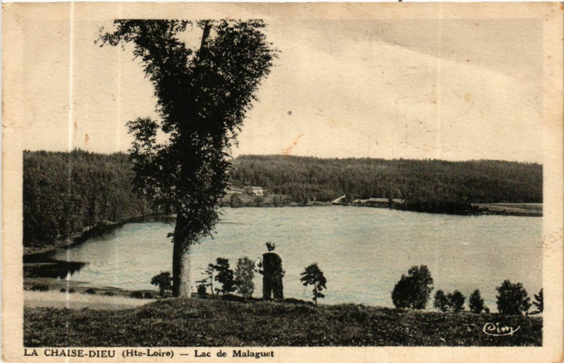 Carte postale ancienne La Chaise-Dieu (Hte-Loire) - Lac de Malaguet à La Chaise-Dieu