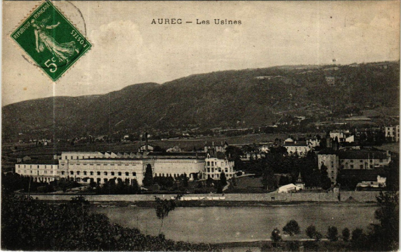 Carte postale ancienne Aurec - Les Usines