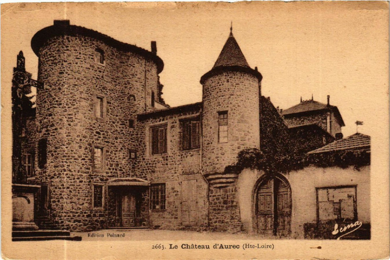 Carte postale ancienne Le Chateau d'Aurec (Hte-Loire)