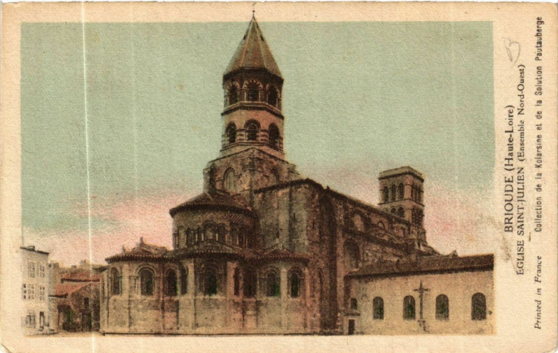 Carte postale ancienne Brioude (Haute-Loire) - Eglise Saint-Julien (Ensemble Nord-Ouest) à Brioude