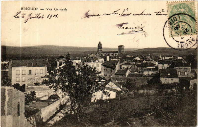 Carte postale ancienne Brioude - Vue Generale à Brioude