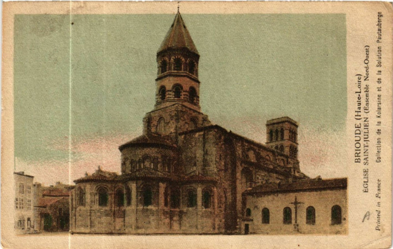 Carte postale ancienne Brioude (Haute-Loire) - eglise Saint-Julien (Ensemble Nord-Ouest) à Brioude