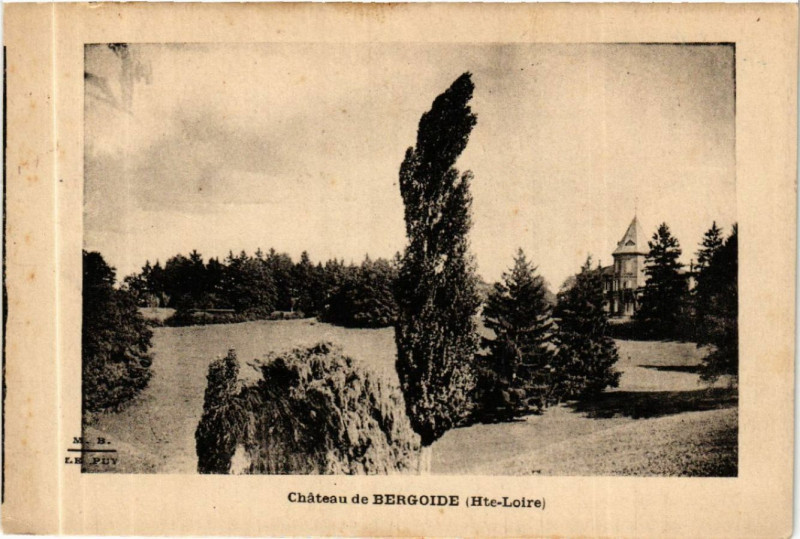 Carte postale ancienne Chateau de Bergoide (Hte-Loire)