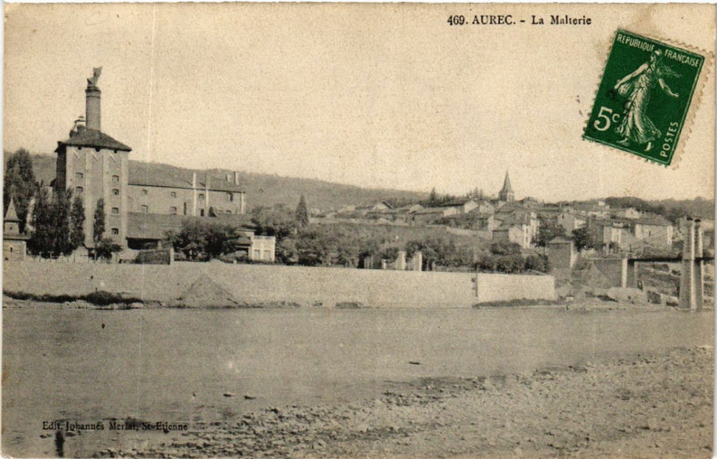 Carte postale ancienne Aurec - La Malterie