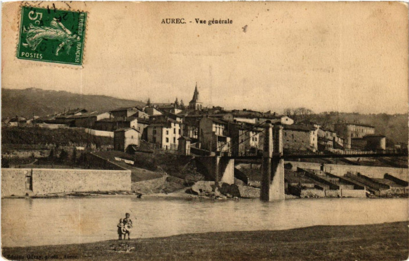 Carte postale ancienne Aurec - Vue generale