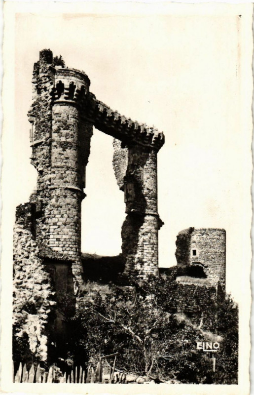 Carte postale ancienne Allegre (Haute-Loire) - La Potence - Curieuse ruine feodale -Ancien à Allègre